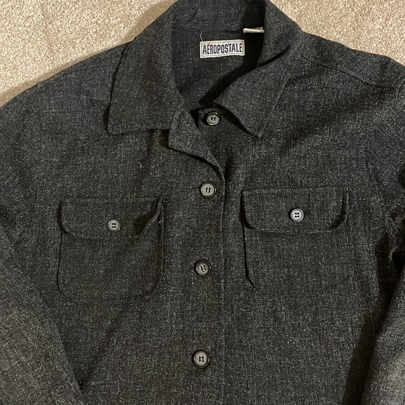 AEROPOSTALE Button Up Blazer in Gray - Picture 10 of 12